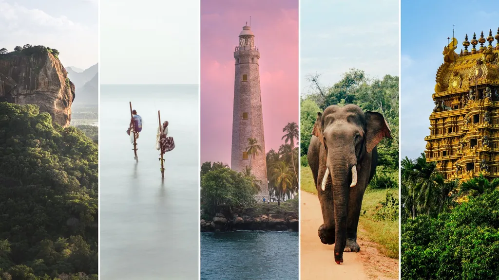 Scenic collage representing Sri Lanka, where Malith's story began.