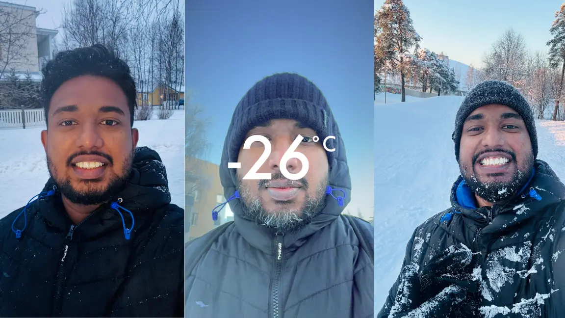 Winter photos from Finland representing Malith’s move to Oulu.